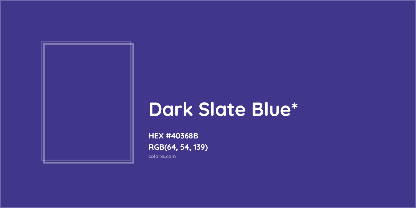 HEX #40368B Color Name, Color Code, Palettes, Similar Paints, Images