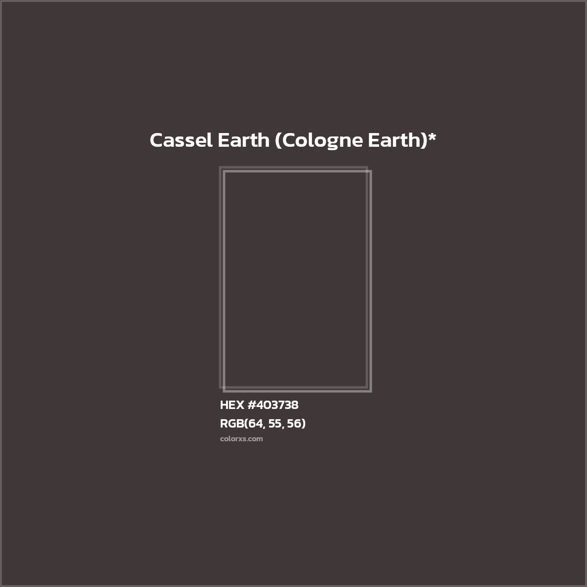 HEX #403738 Color Name, Color Code, Palettes, Similar Paints, Images
