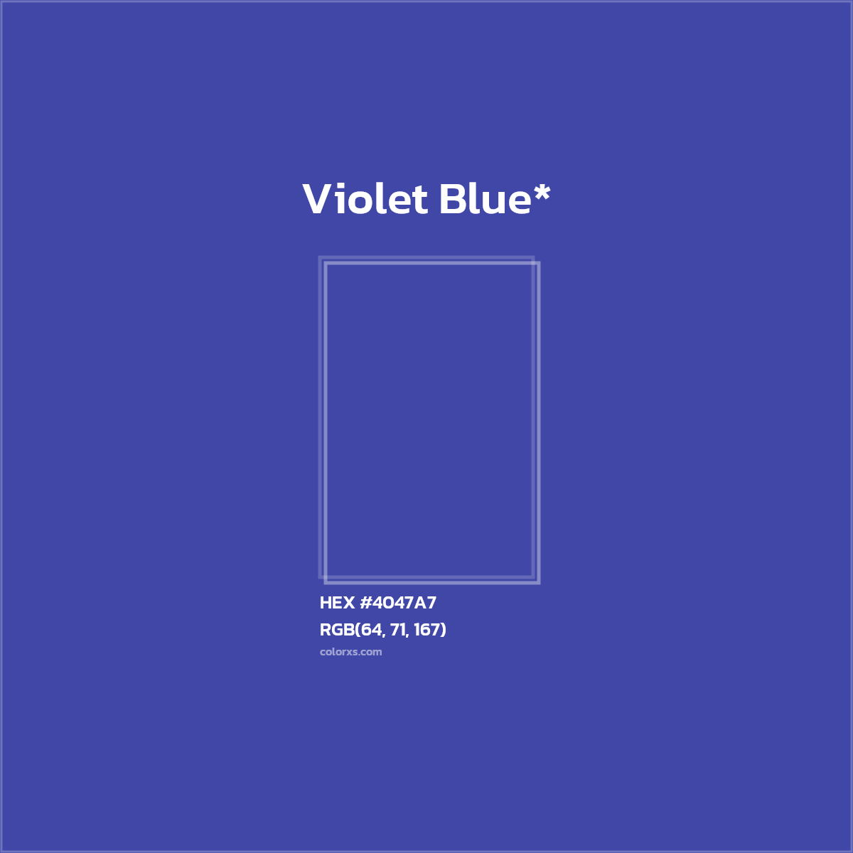 HEX #4047A7 Color Name, Color Code, Palettes, Similar Paints, Images
