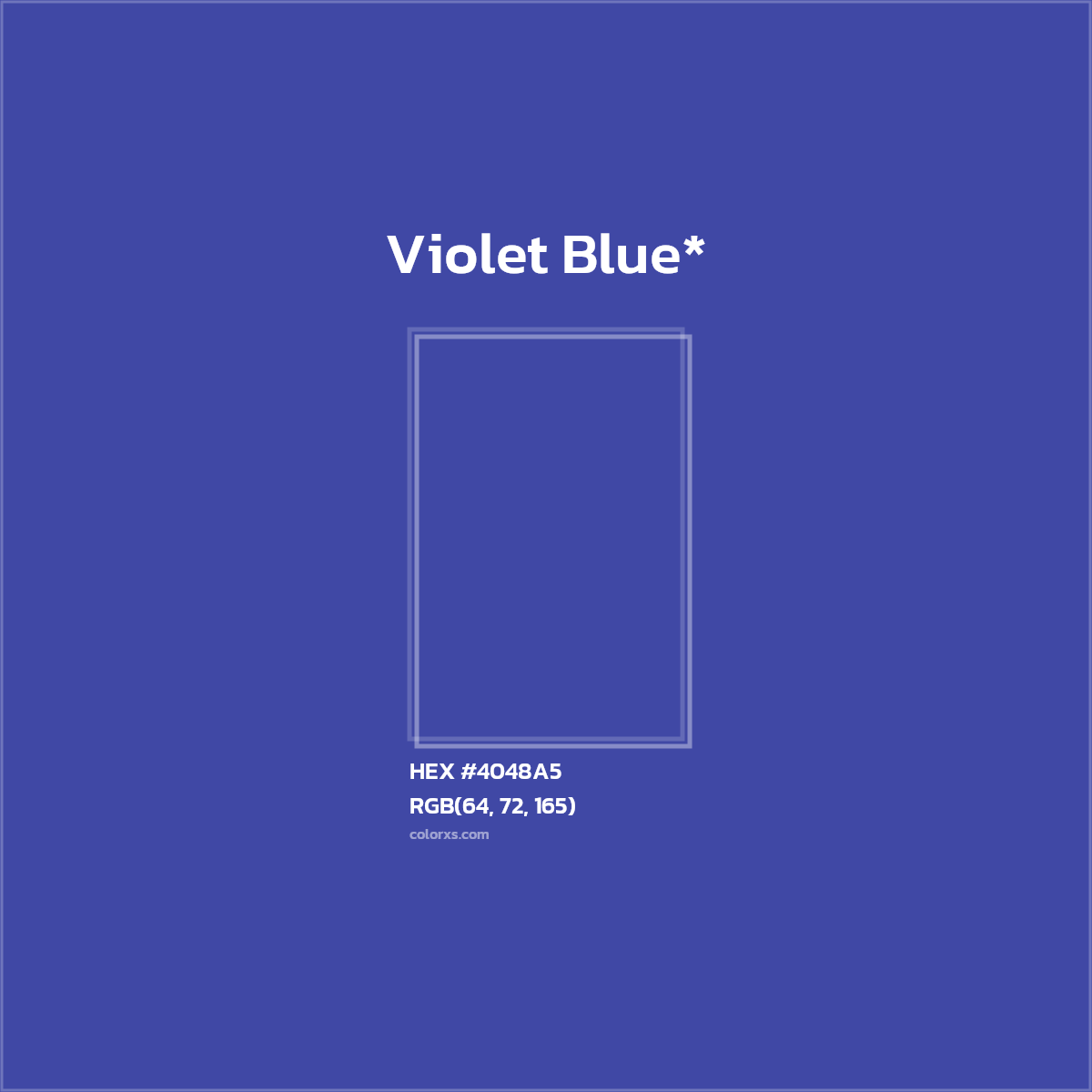 HEX #4048A5 Color Name, Color Code, Palettes, Similar Paints, Images