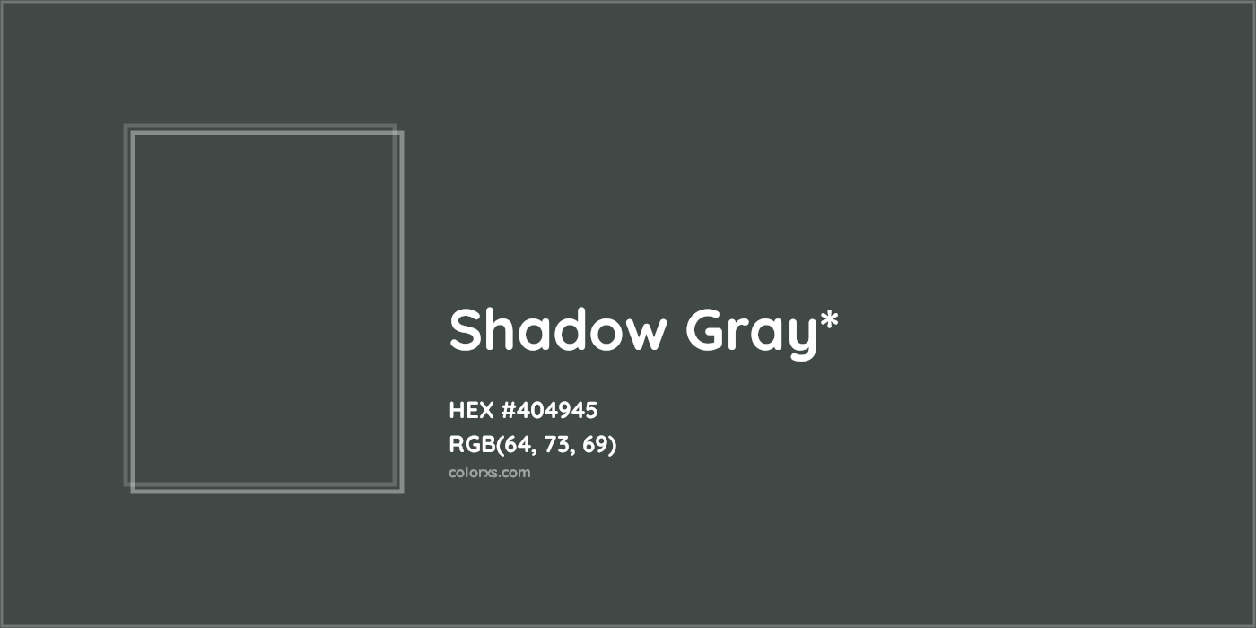 HEX #404945 Color Name, Color Code, Palettes, Similar Paints, Images