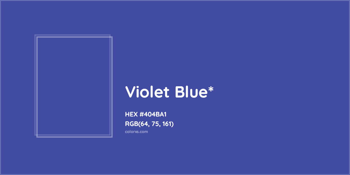 HEX #404BA1 Color Name, Color Code, Palettes, Similar Paints, Images