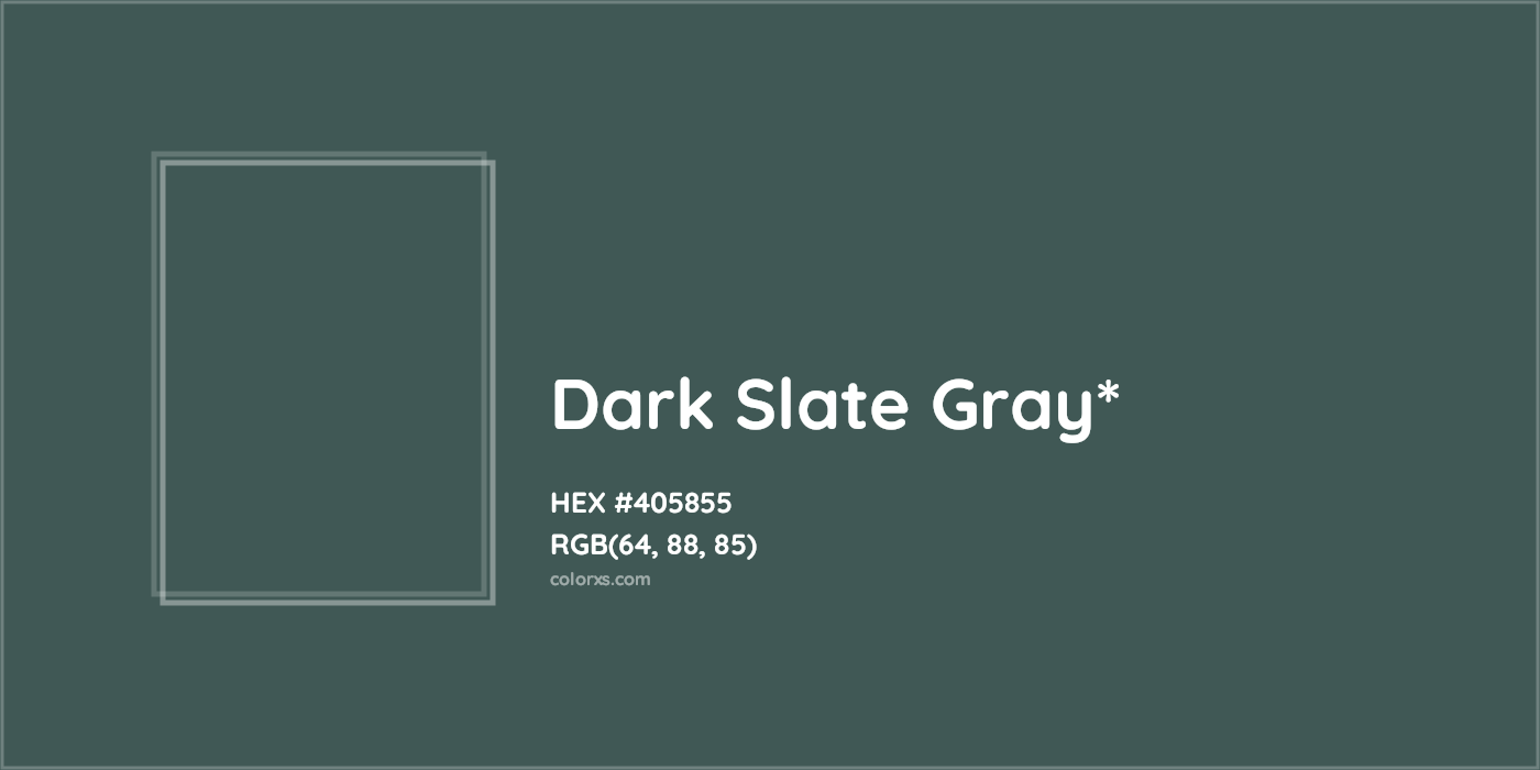 HEX #405855 Color Name, Color Code, Palettes, Similar Paints, Images