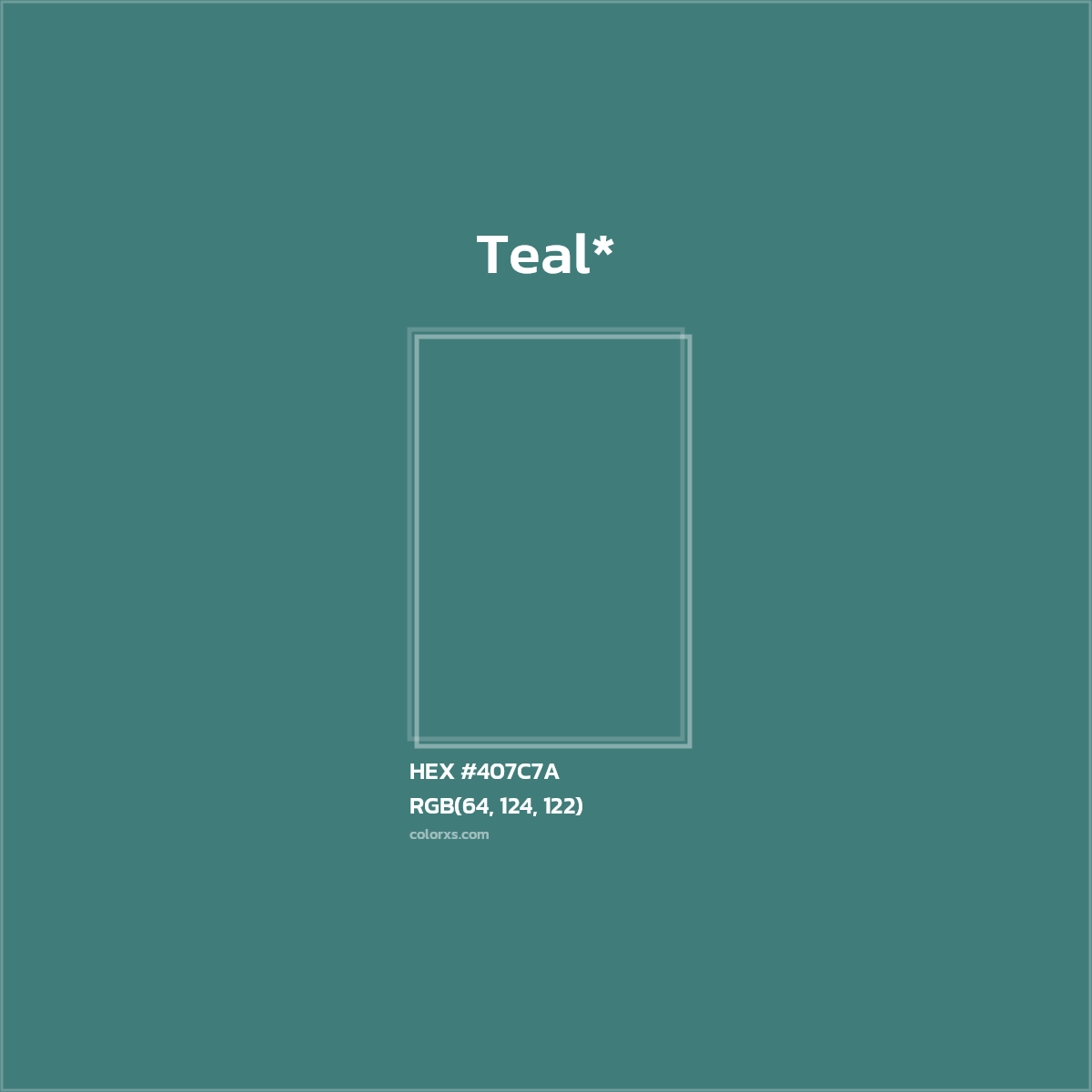 HEX #407C7A Color Name, Color Code, Palettes, Similar Paints, Images