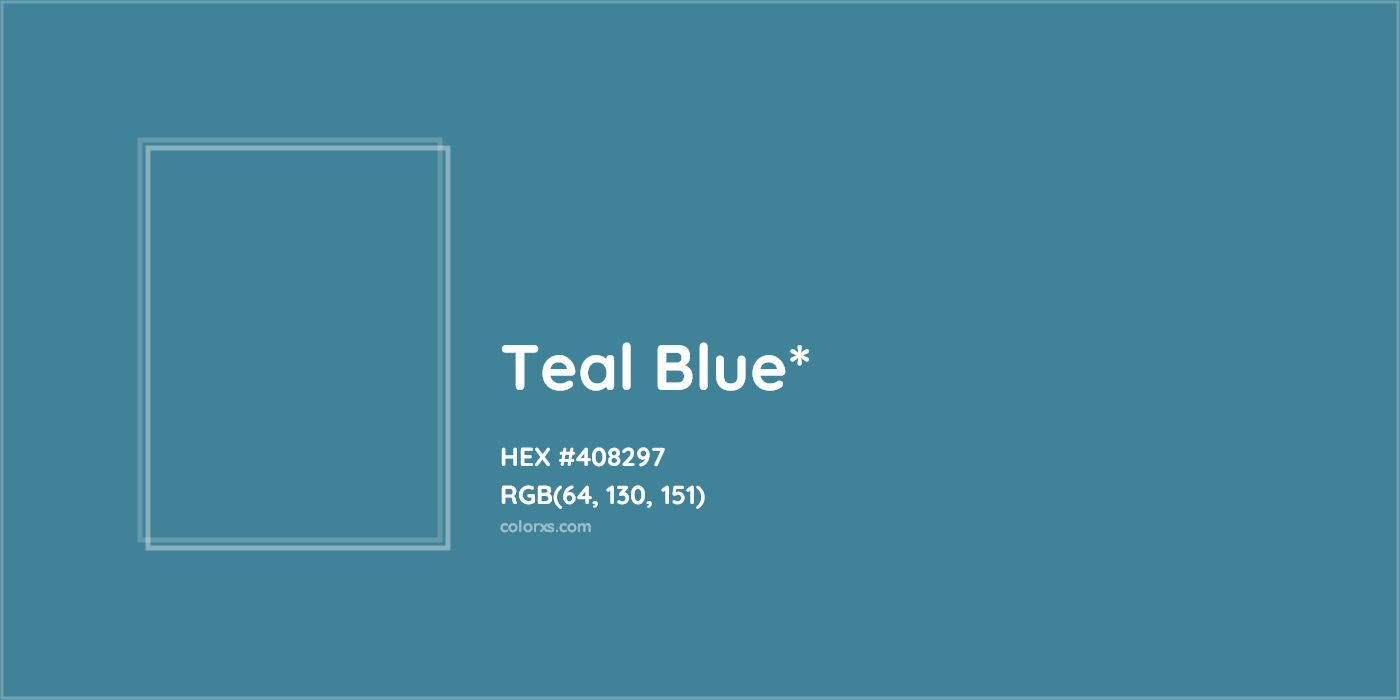 HEX #408297 Color Name, Color Code, Palettes, Similar Paints, Images