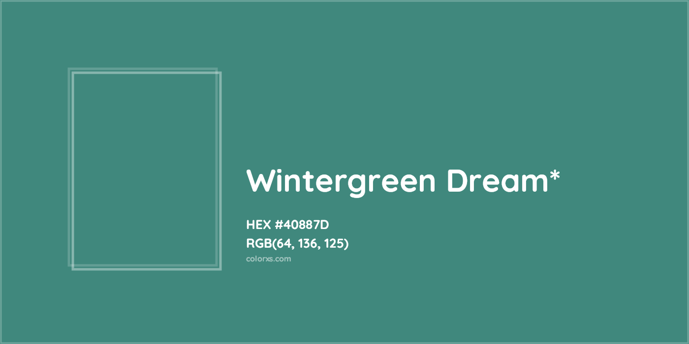 HEX #40887D Color Name, Color Code, Palettes, Similar Paints, Images