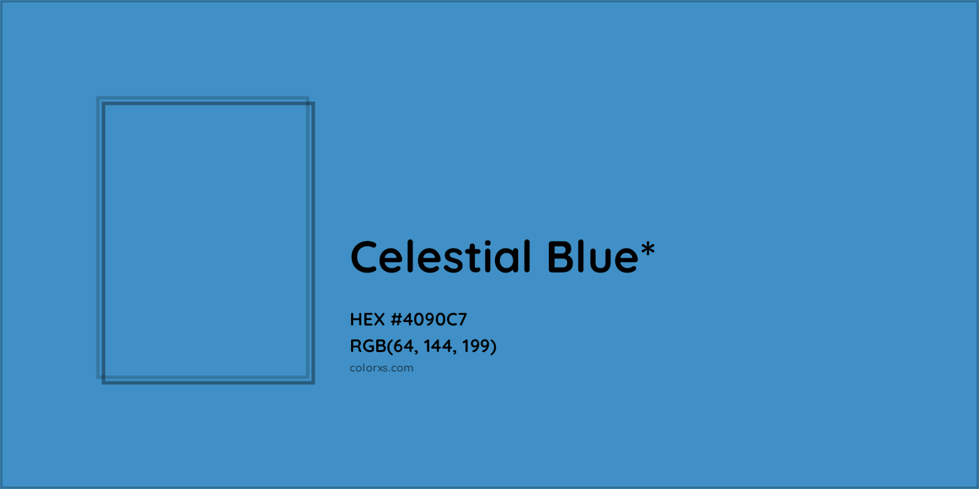 HEX #4090C7 Color Name, Color Code, Palettes, Similar Paints, Images