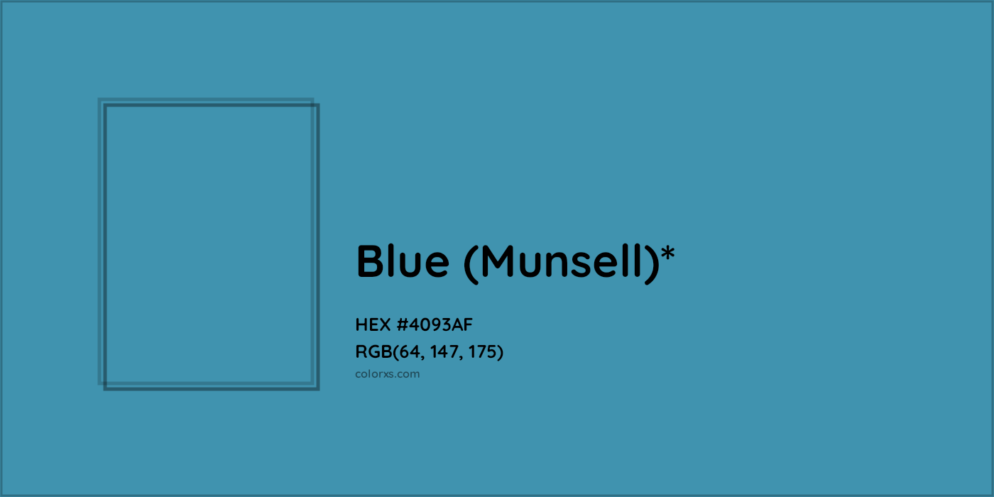 HEX #4093AF Color Name, Color Code, Palettes, Similar Paints, Images
