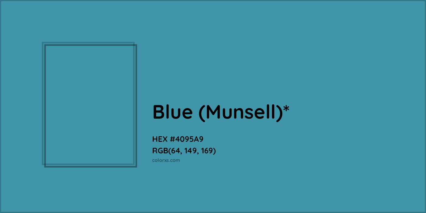 HEX #4095A9 Color Name, Color Code, Palettes, Similar Paints, Images