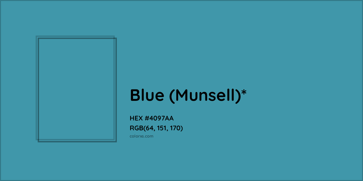 HEX #4097AA Color Name, Color Code, Palettes, Similar Paints, Images