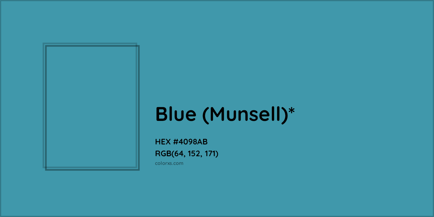 HEX #4098AB Color Name, Color Code, Palettes, Similar Paints, Images