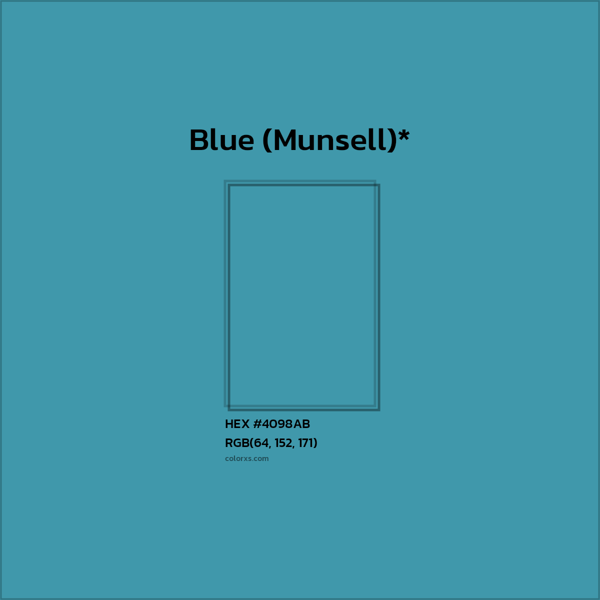 HEX #4098AB Color Name, Color Code, Palettes, Similar Paints, Images