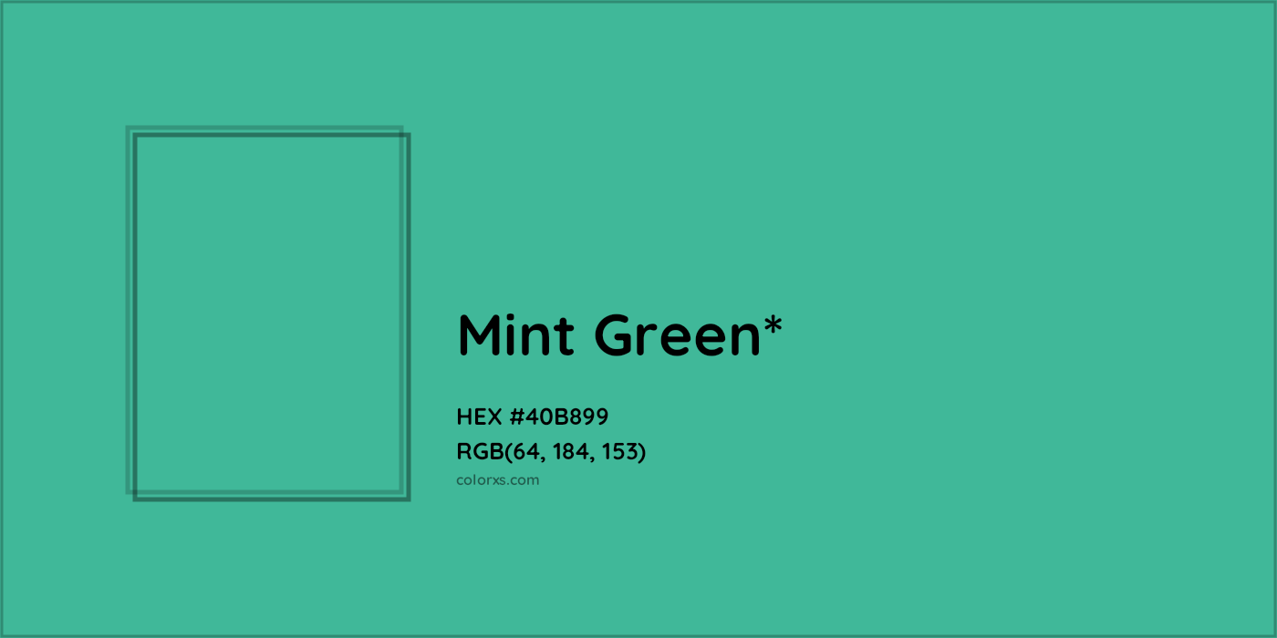 HEX #40B899 Color Name, Color Code, Palettes, Similar Paints, Images