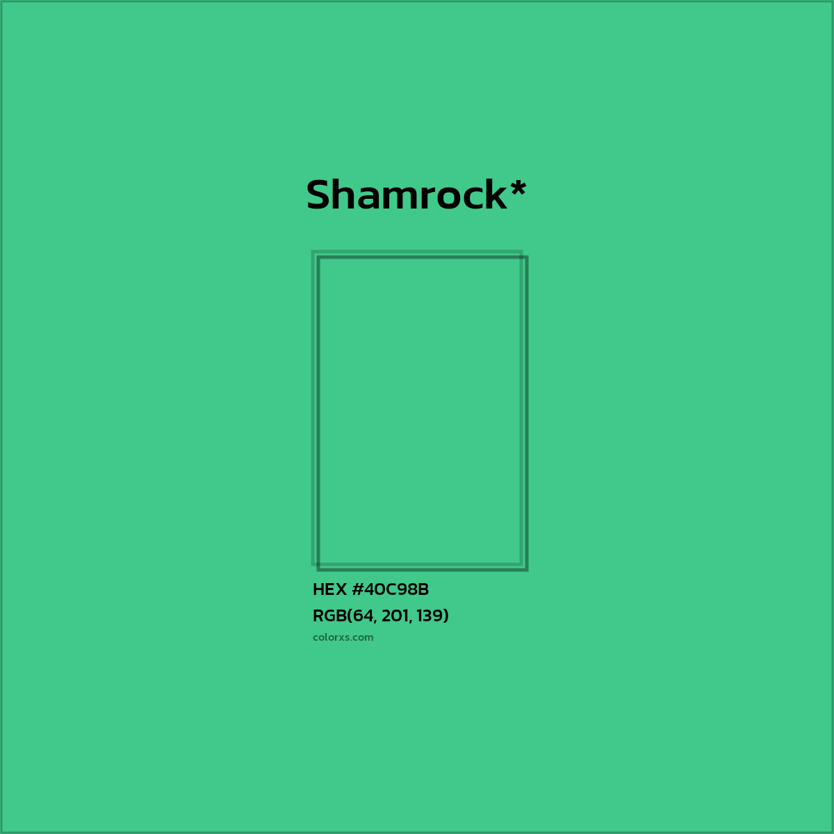 HEX #40C98B Color Name, Color Code, Palettes, Similar Paints, Images