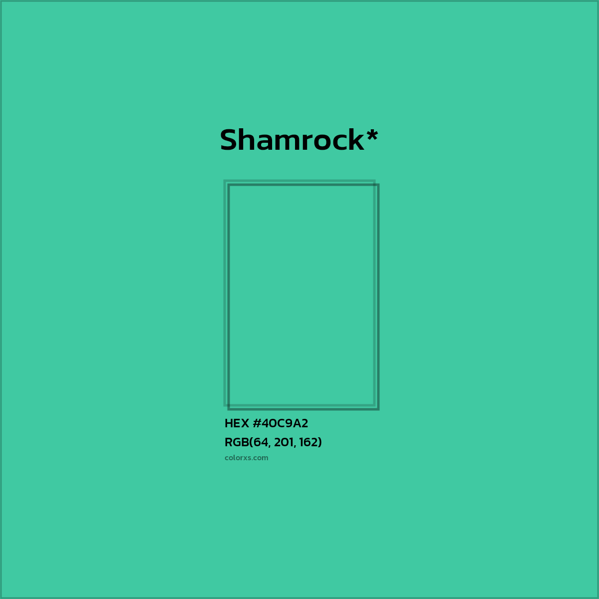 HEX #40C9A2 Color Name, Color Code, Palettes, Similar Paints, Images