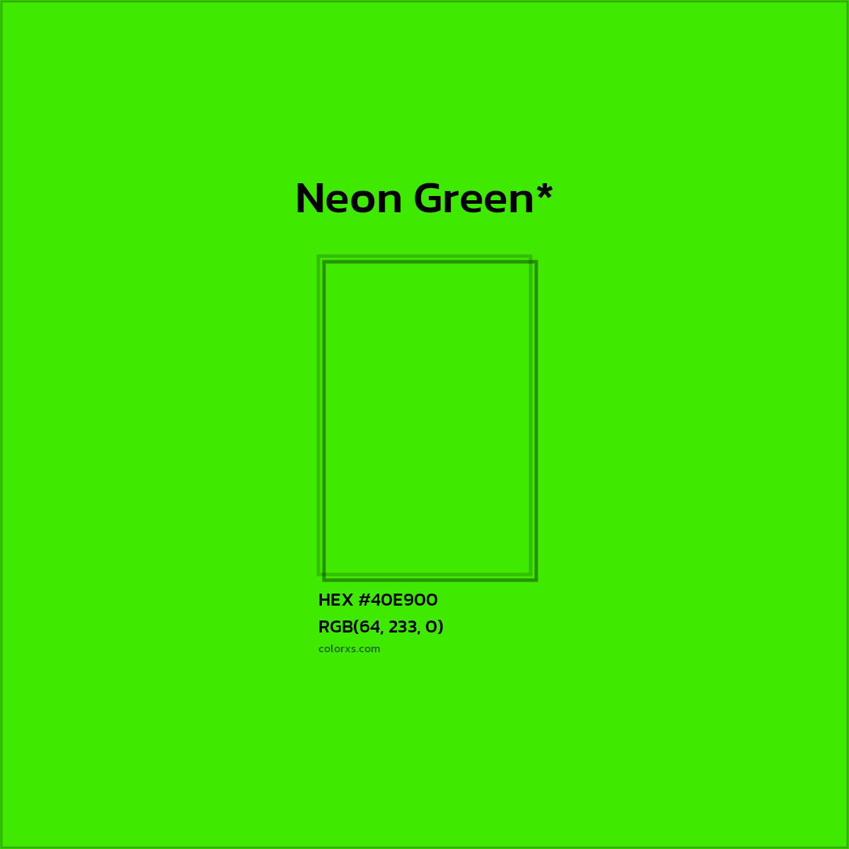 HEX #40E900 Color Name, Color Code, Palettes, Similar Paints, Images