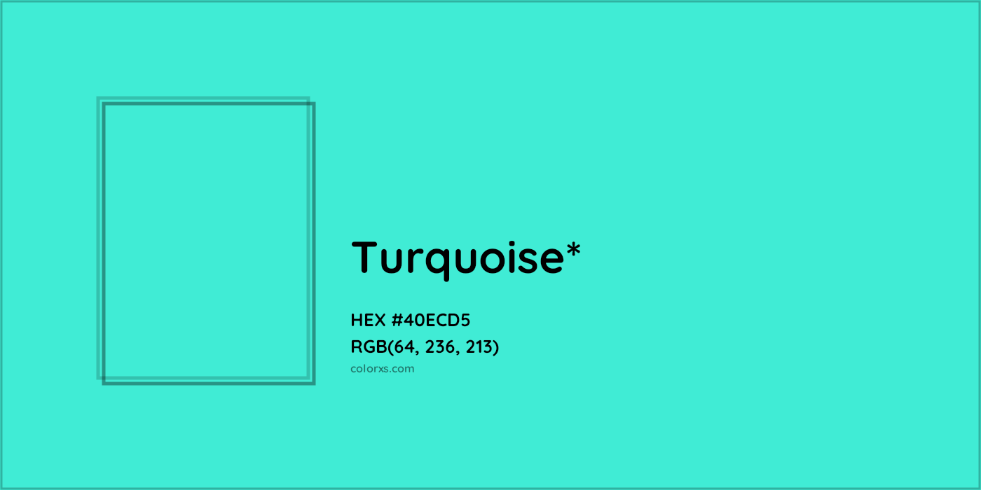 HEX #40ECD5 Color Name, Color Code, Palettes, Similar Paints, Images
