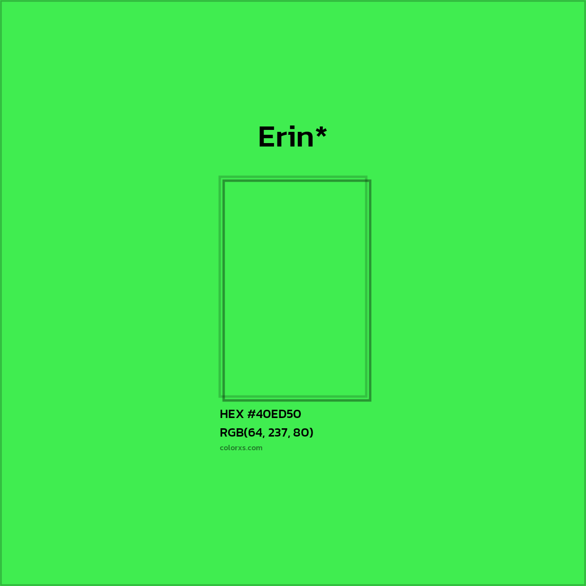 HEX #40ED50 Color Name, Color Code, Palettes, Similar Paints, Images