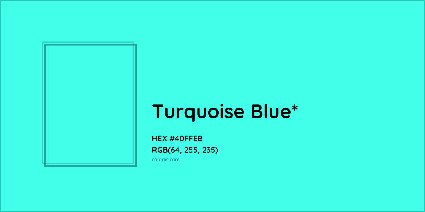 HEX #40FFEB Color Name, Color Code, Palettes, Similar Paints, Images