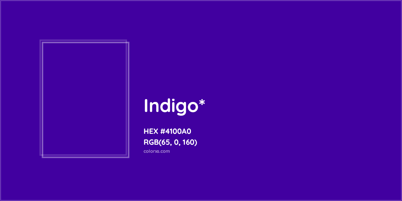 HEX #4100A0 Color Name, Color Code, Palettes, Similar Paints, Images