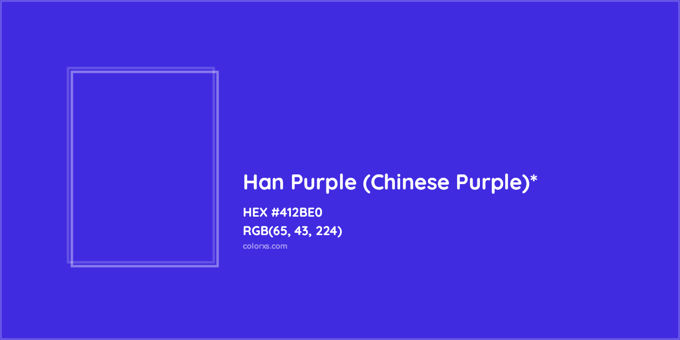 HEX #412BE0 Color Name, Color Code, Palettes, Similar Paints, Images