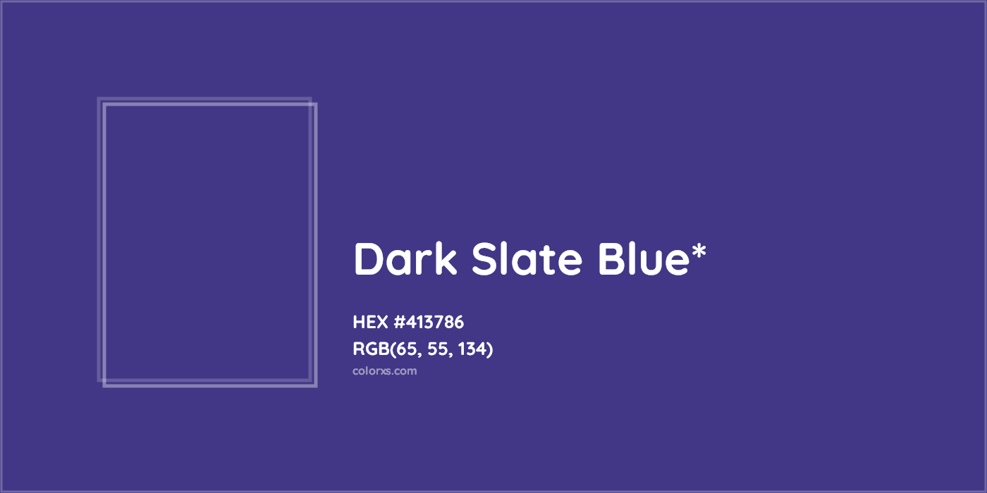 HEX #413786 Color Name, Color Code, Palettes, Similar Paints, Images