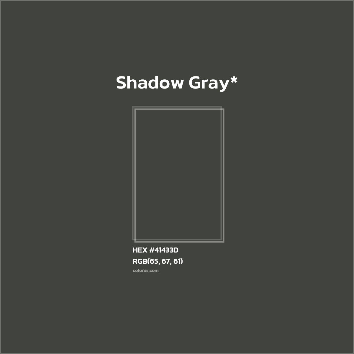HEX #41433D Color Name, Color Code, Palettes, Similar Paints, Images