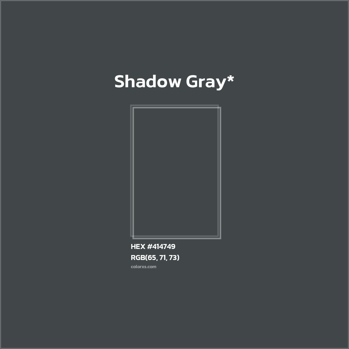HEX #414749 Color Name, Color Code, Palettes, Similar Paints, Images