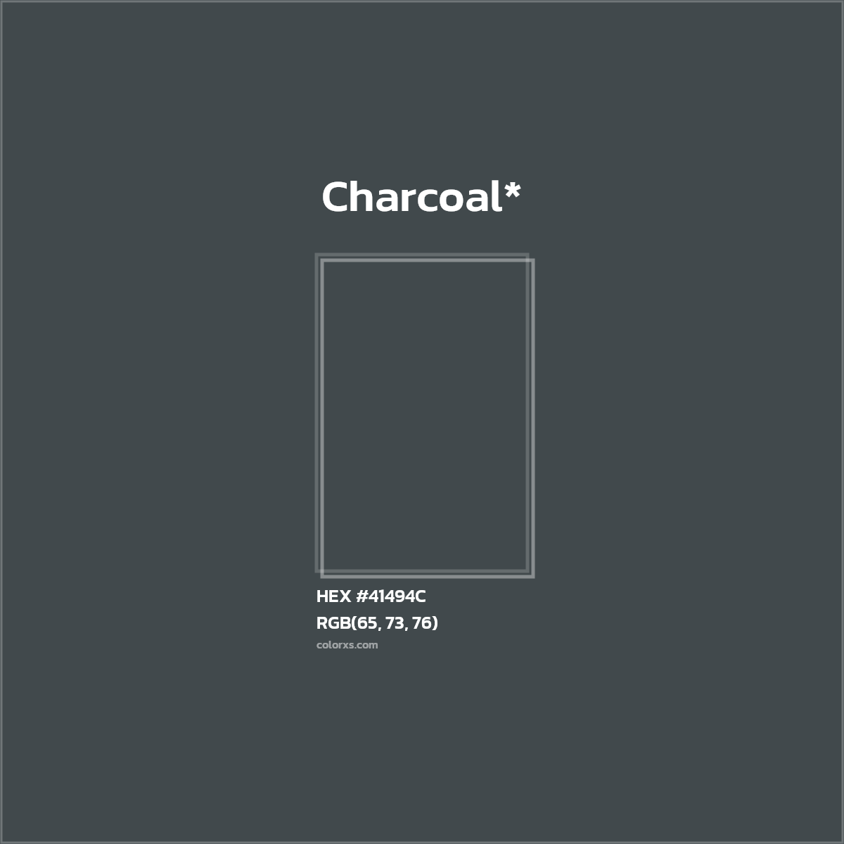 HEX #41494C Color Name, Color Code, Palettes, Similar Paints, Images