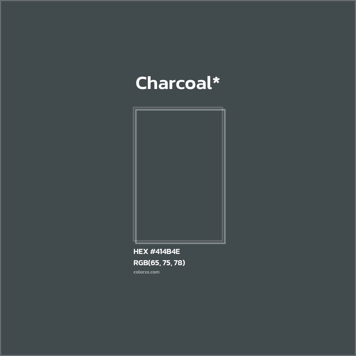 HEX #414B4E Color Name, Color Code, Palettes, Similar Paints, Images