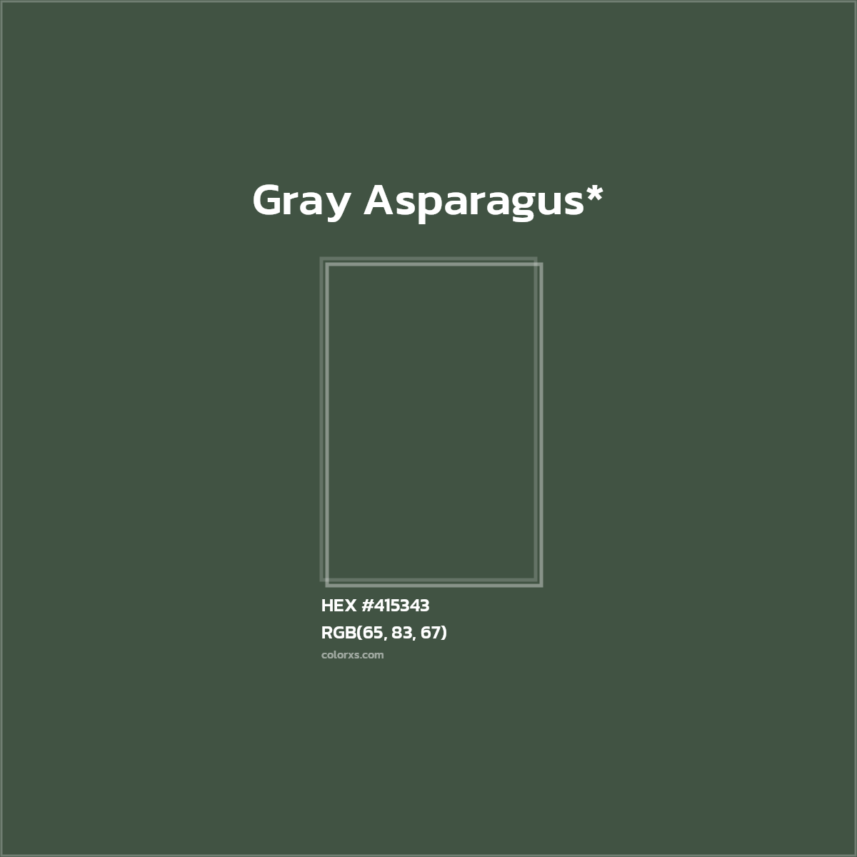 HEX #415343 Color Name, Color Code, Palettes, Similar Paints, Images