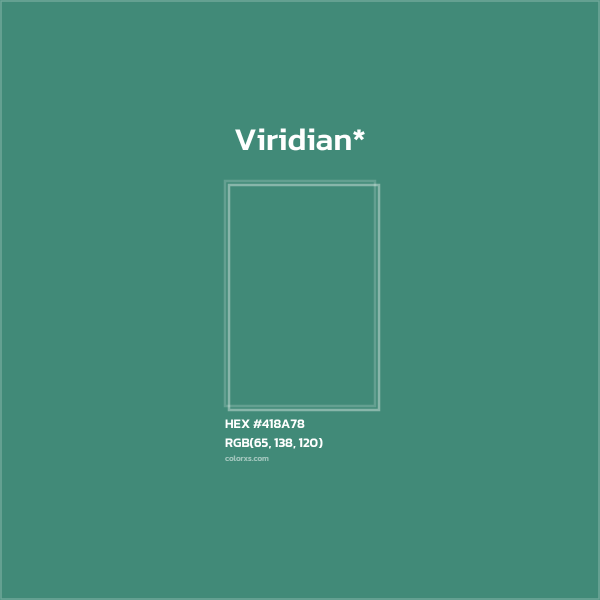 HEX #418A78 Color Name, Color Code, Palettes, Similar Paints, Images