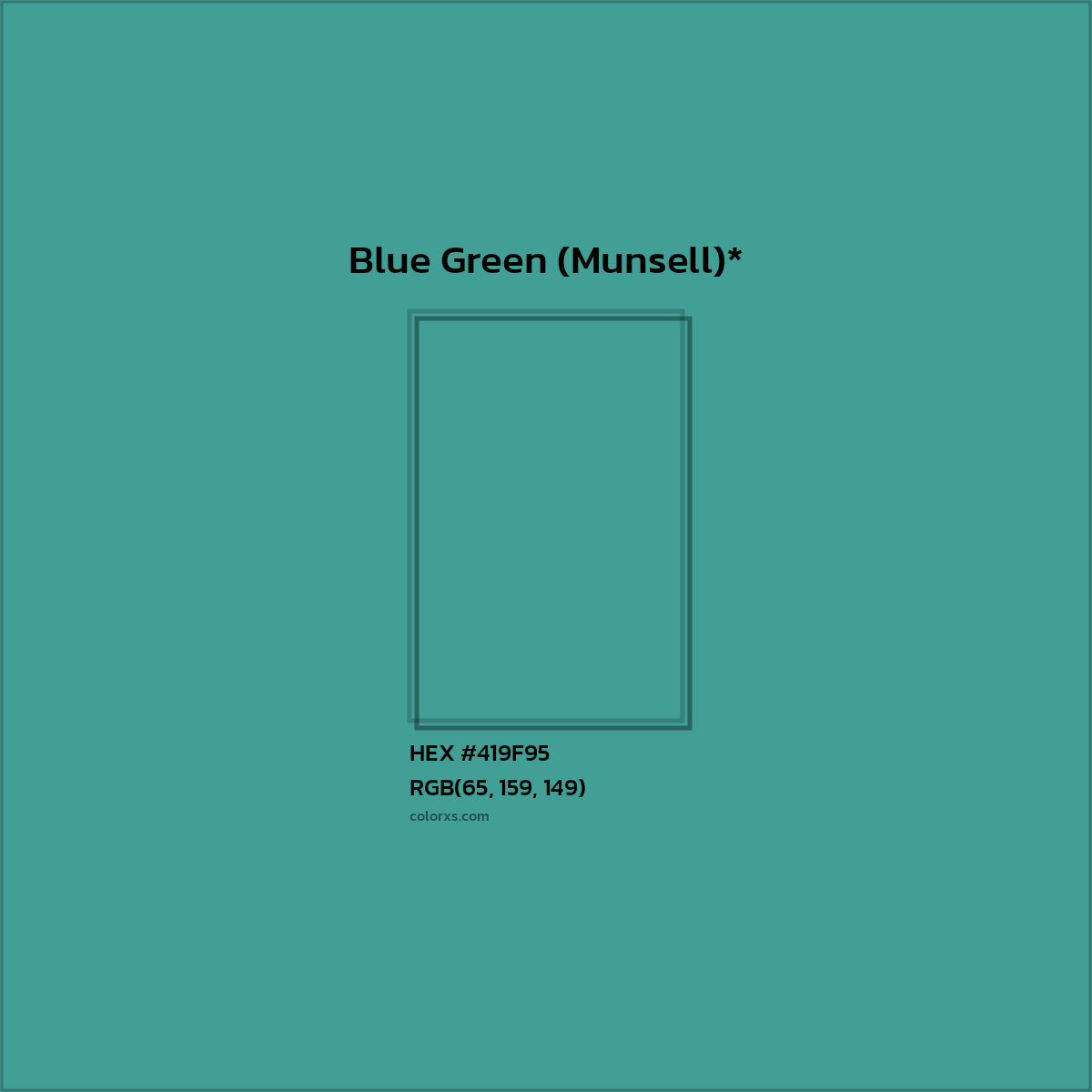 HEX #419F95 Color Name, Color Code, Palettes, Similar Paints, Images