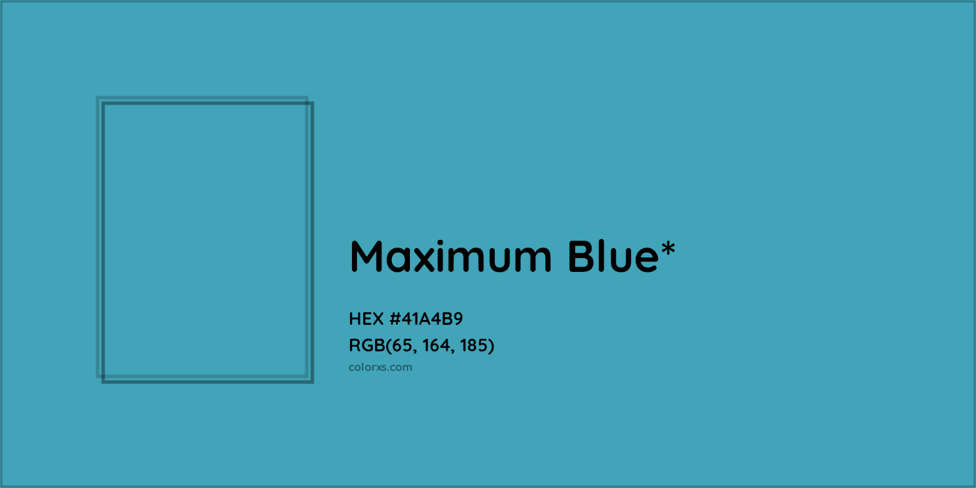 HEX #41A4B9 Color Name, Color Code, Palettes, Similar Paints, Images