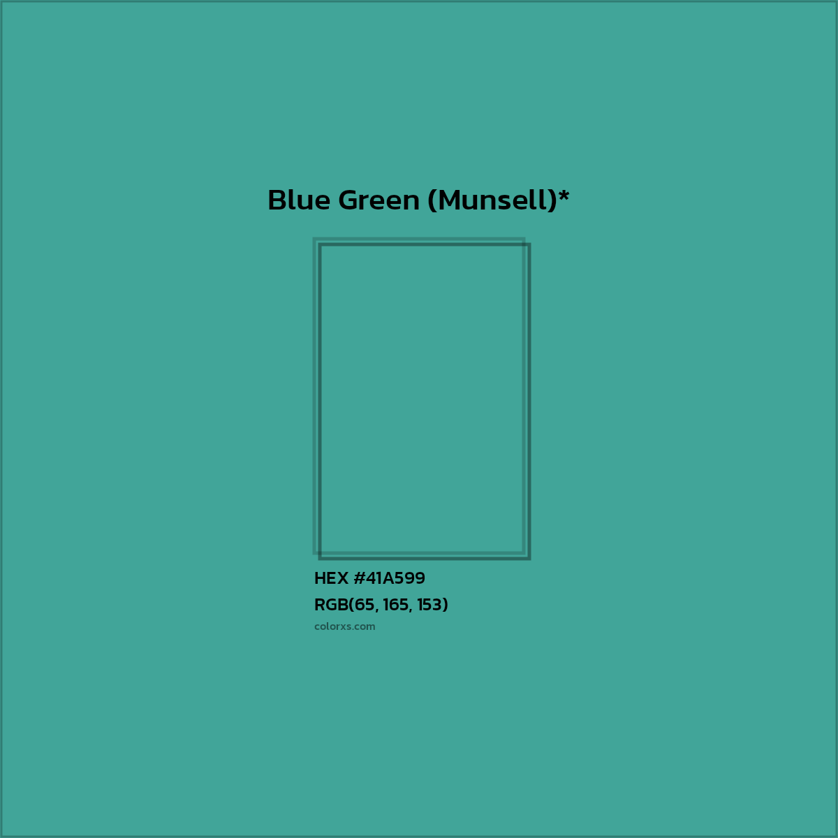 HEX #41A599 Color Name, Color Code, Palettes, Similar Paints, Images