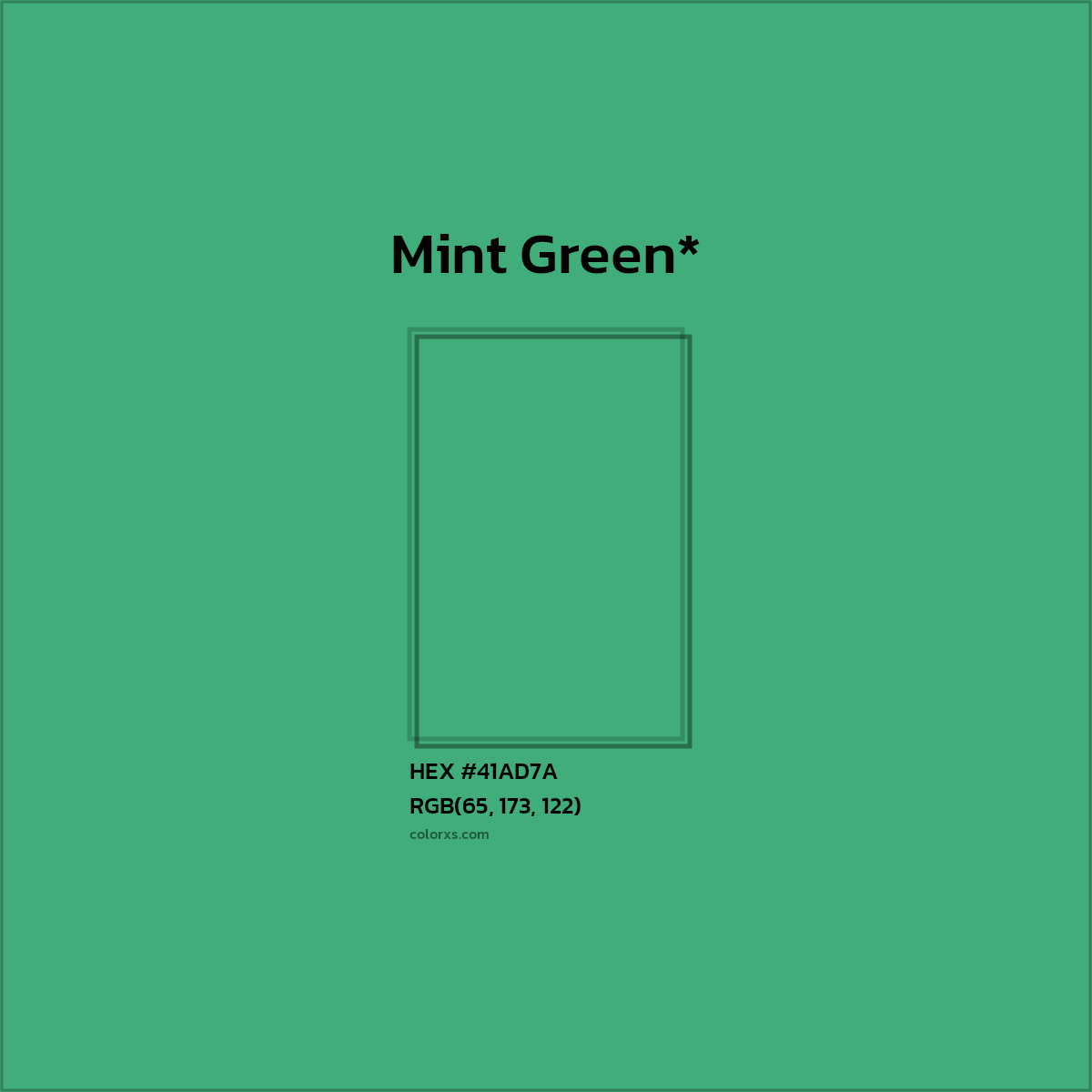 HEX #41AD7A Color Name, Color Code, Palettes, Similar Paints, Images