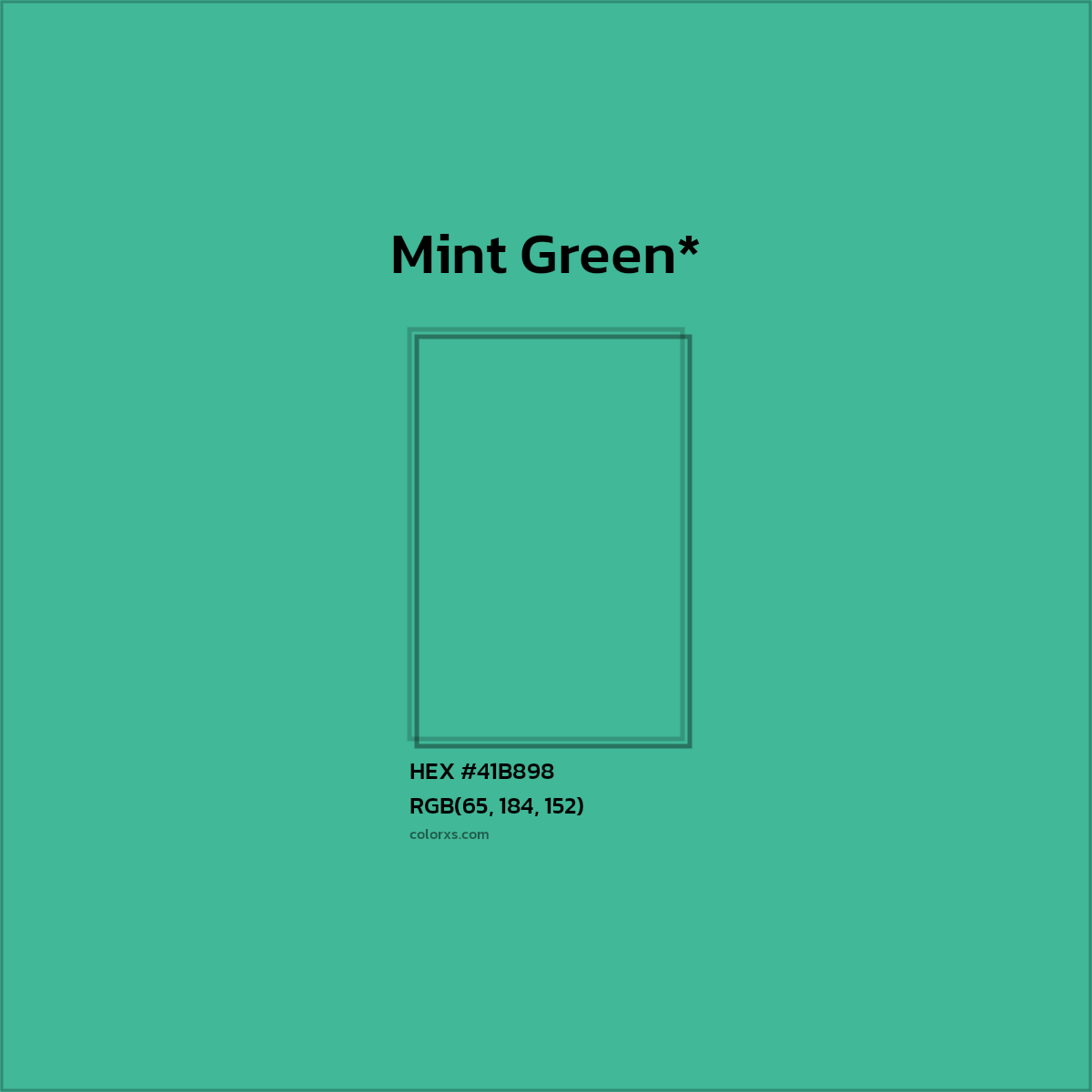HEX #41B898 Color Name, Color Code, Palettes, Similar Paints, Images
