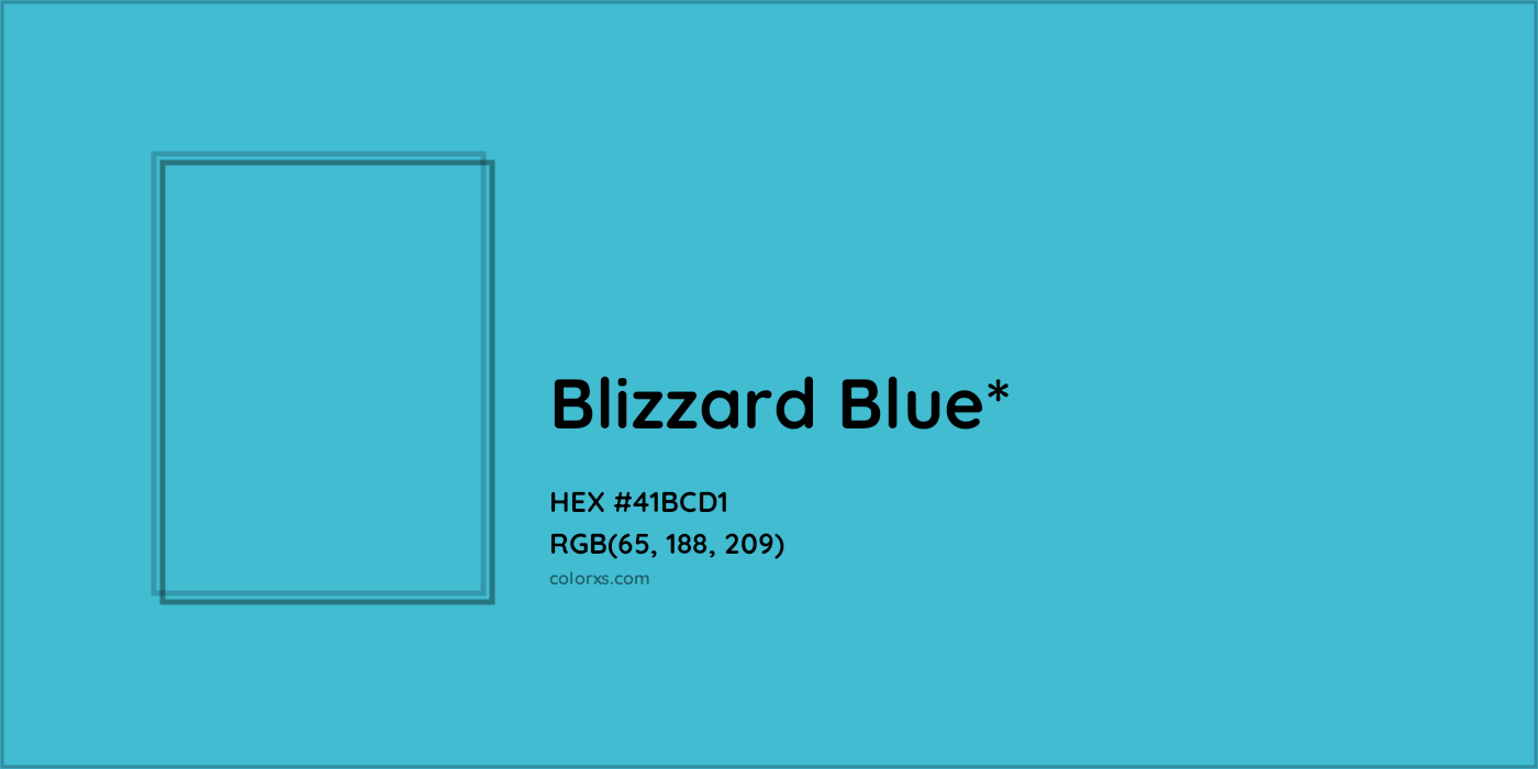 HEX #41BCD1 Color Name, Color Code, Palettes, Similar Paints, Images