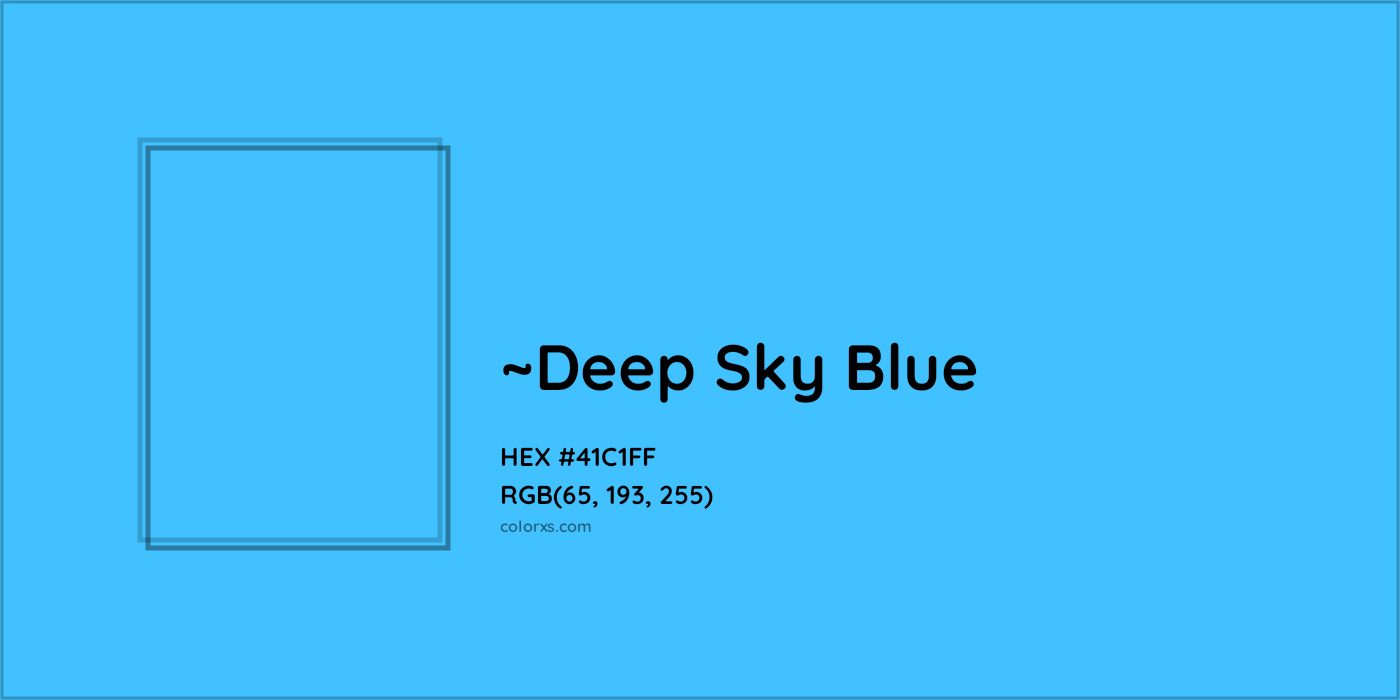 HEX #41C1FF Color Name, Color Code, Palettes, Similar Paints, Images