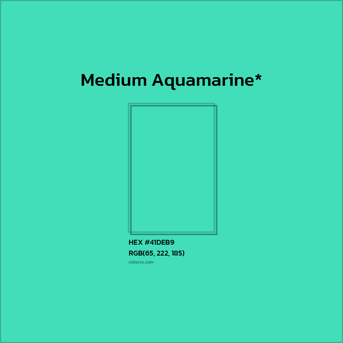 HEX #41DEB9 Color Name, Color Code, Palettes, Similar Paints, Images