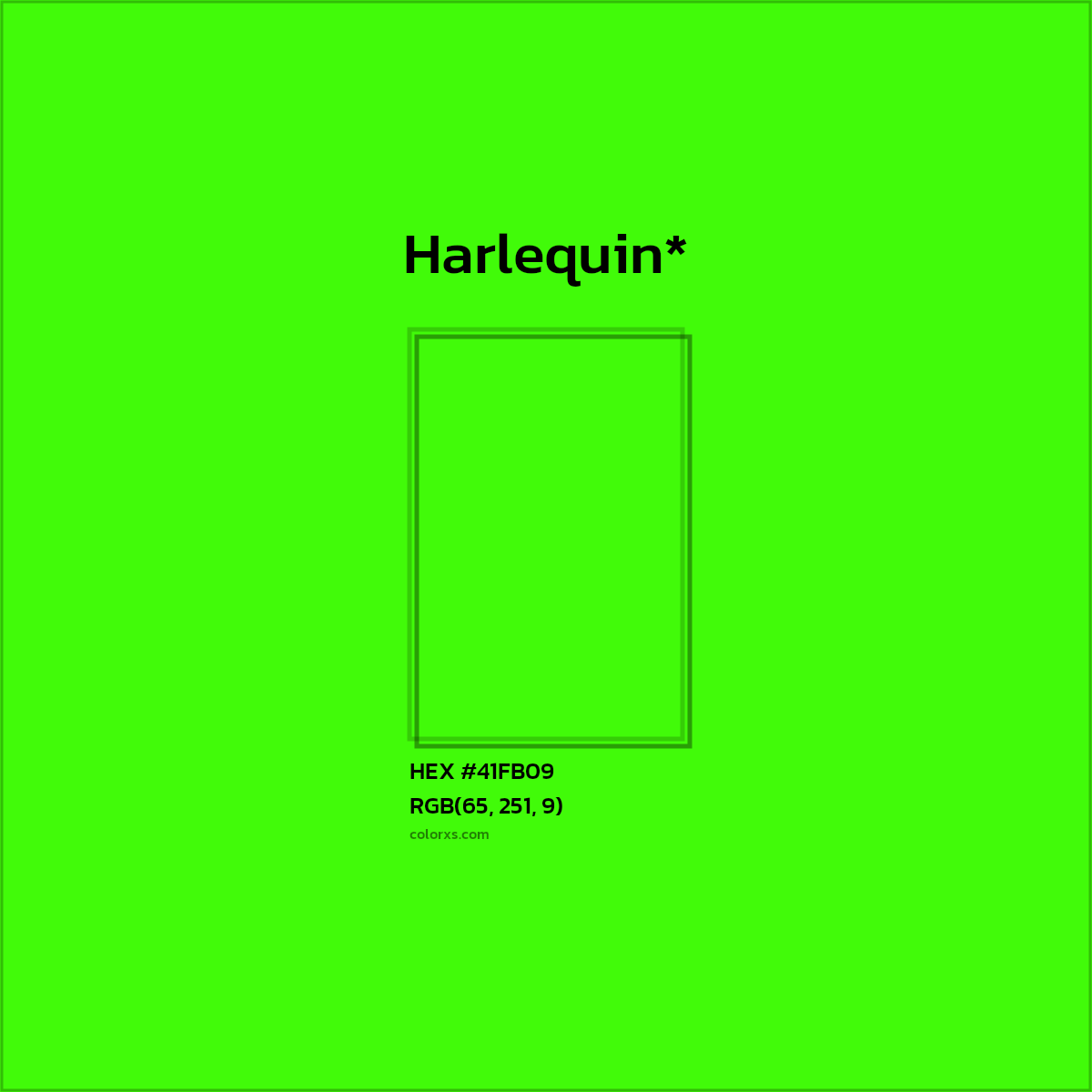 HEX #41FB09 Color Name, Color Code, Palettes, Similar Paints, Images