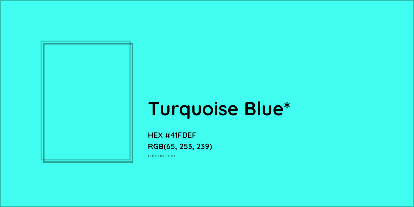 HEX #41FDEF Color Name, Color Code, Palettes, Similar Paints, Images
