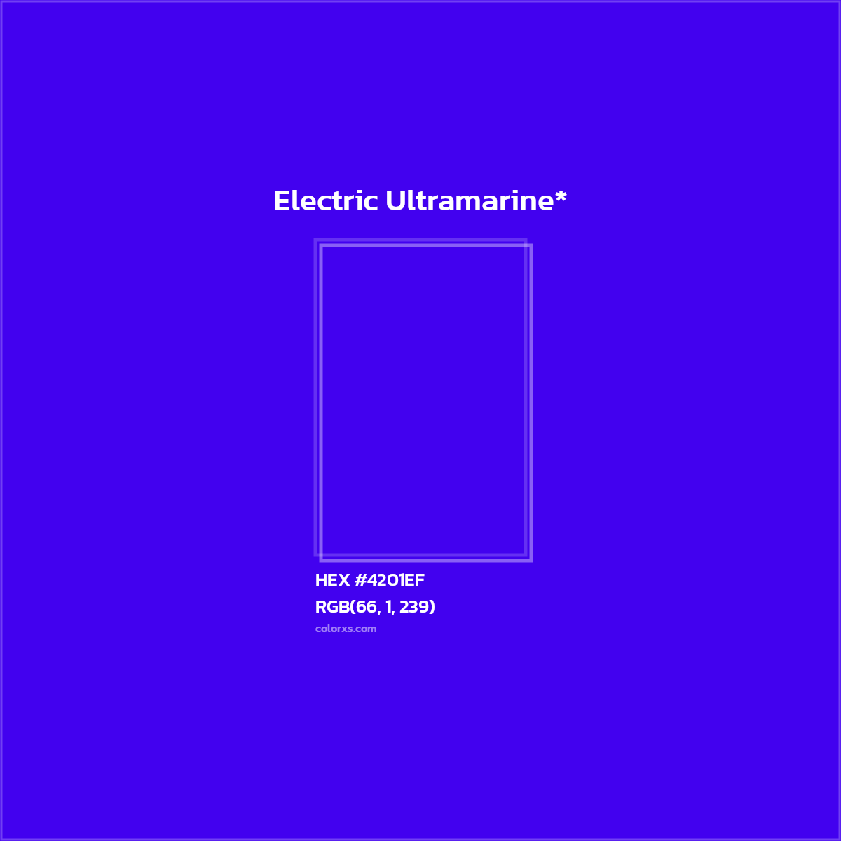 HEX #4201EF Color Name, Color Code, Palettes, Similar Paints, Images