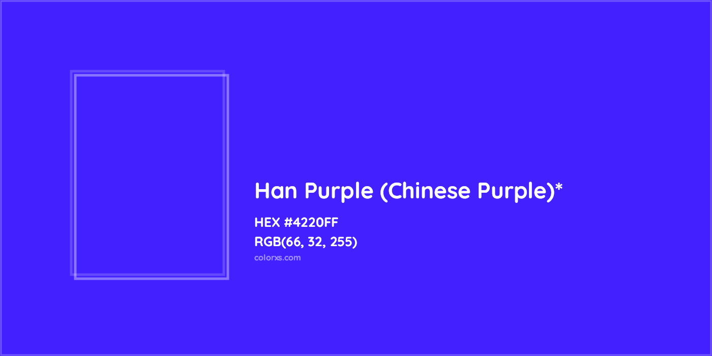 HEX #4220FF Color Name, Color Code, Palettes, Similar Paints, Images