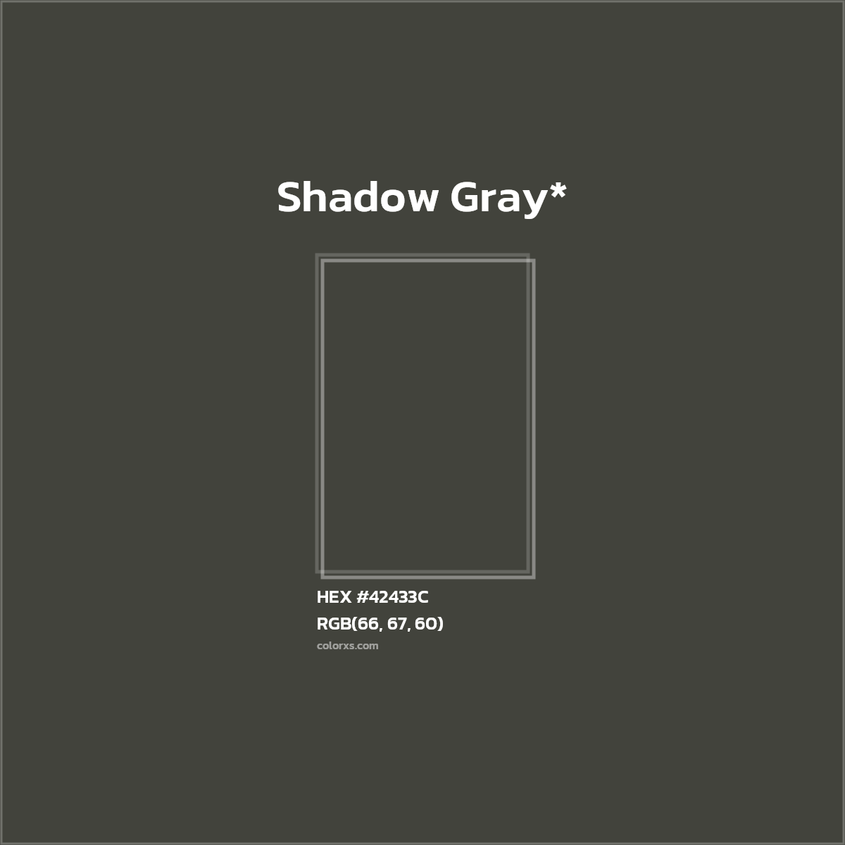 HEX #42433C Color Name, Color Code, Palettes, Similar Paints, Images