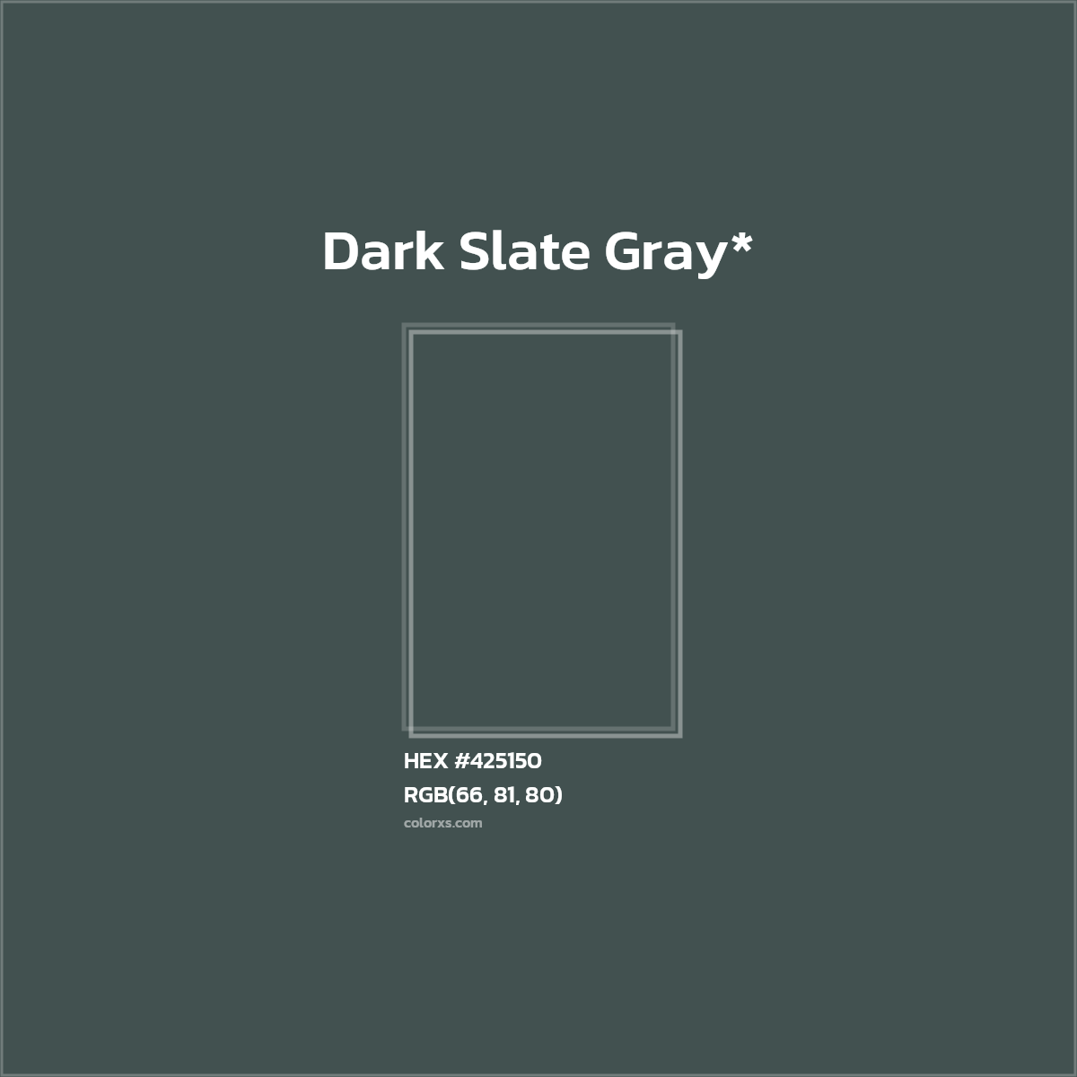 HEX #425150 Color Name, Color Code, Palettes, Similar Paints, Images
