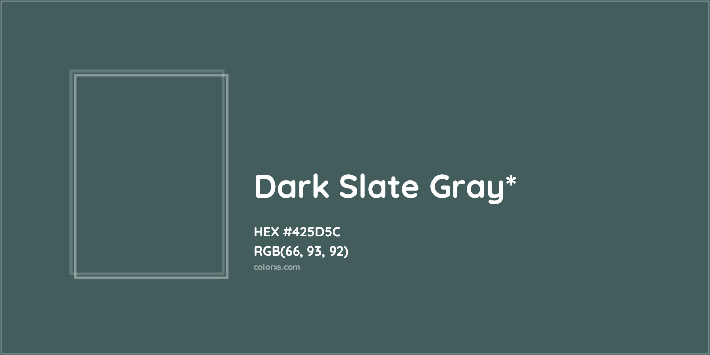 HEX #425D5C Color Name, Color Code, Palettes, Similar Paints, Images