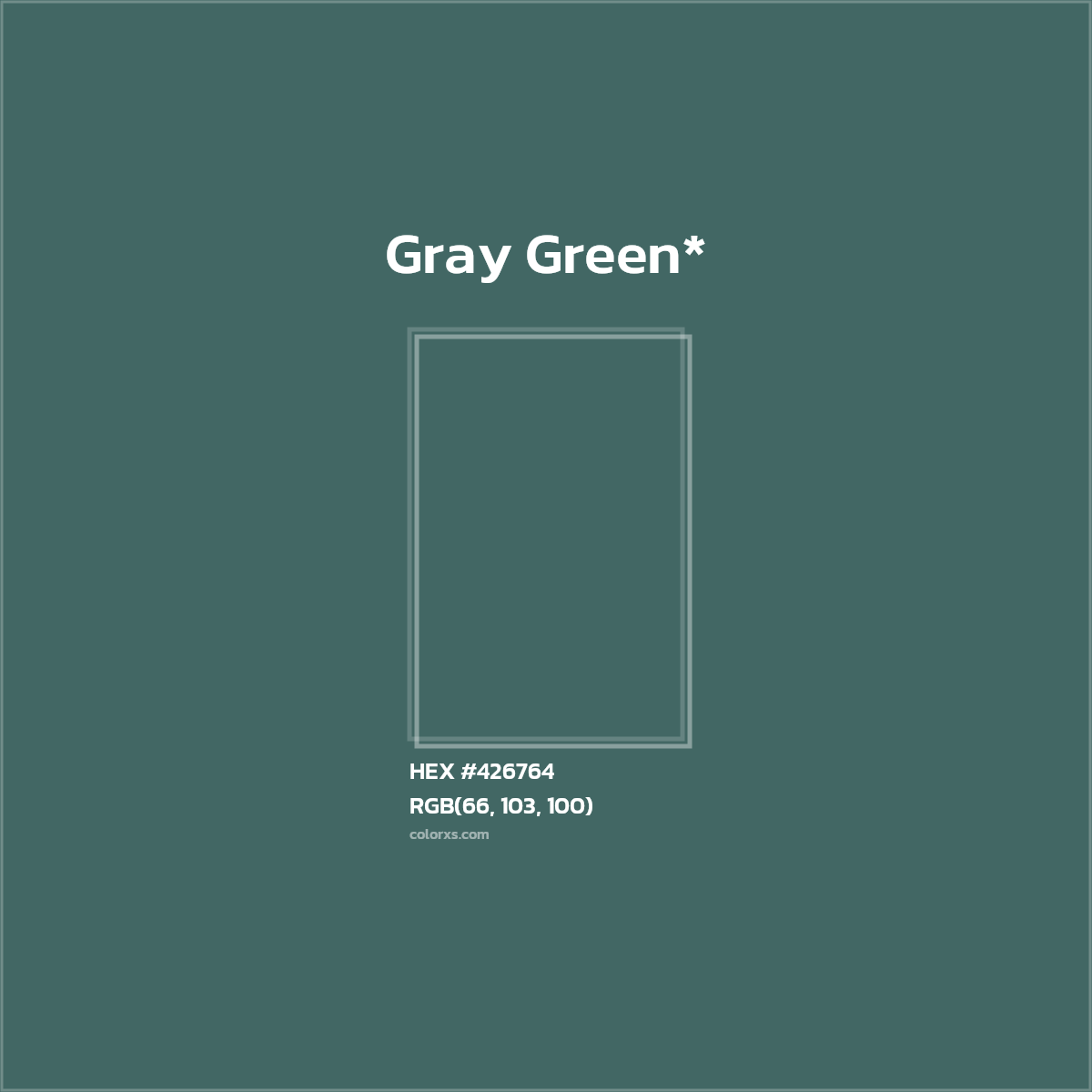 HEX #426764 Color Name, Color Code, Palettes, Similar Paints, Images