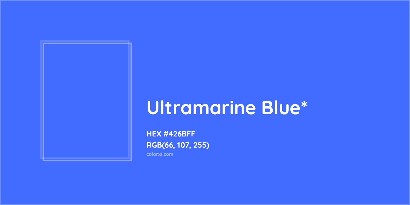 HEX #426BFF Color Name, Color Code, Palettes, Similar Paints, Images