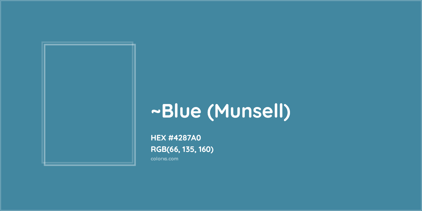 HEX #4287A0 Color Name, Color Code, Palettes, Similar Paints, Images